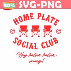 Home Plate Social Club Baseball Game Day SVG