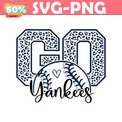 Go Yankees Baseball Team Leopard SVG