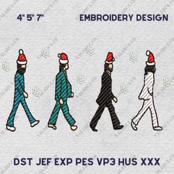 Merry Christmas Embroidery, Abbey Road Embroidery Designs, Winter Embroidery Files, Instant Download