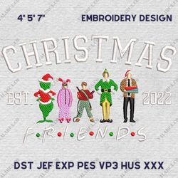 Christmas Embroidery Designs, Christmas Movies Character Embroidery, Friend Embroidery Designs, Instant Download