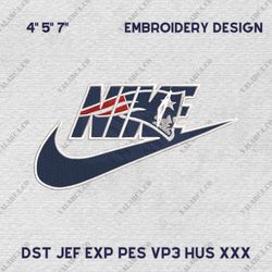 NIKE NFL New England Patriots, Logo Embroidery Design, NIKE NFL Logo Sport Embroidery Design, Famous Football Team