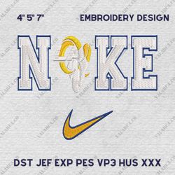 NIKE NFL Los Angeles Rams, Logo Embroidery Design, NIKE NFL Logo Sport Embroidery Design, Famous Football Team