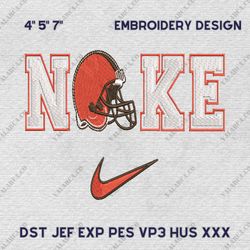 NIKE NFL Cleveland Browns, Logo Embroidery Design, NIKE NFL Logo Sport Embroidery Design, Famous Football Team