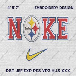 NIKE NFL Pittsburgh Steelers, Logo Embroidery Design, NIKE NFL Logo Sport Embroidery Design, Famous Football Team