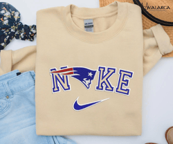 Nike NFL New England Patriots Emboidered Hoodie, Nike NFL Embroidered Sweatshirt, NFL Embroidered Football, Nike Shirt