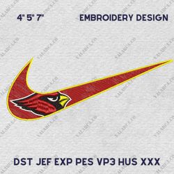 NFL Arizona Cardinals, Nike NFL Embroidery Design, NFL Team Embroidery Design, Nike Embroidery Design, Instant Download