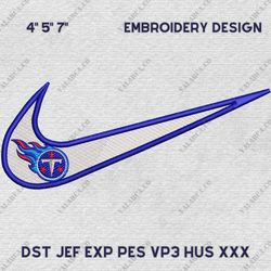 NFL Tennessee Titans, Nike NFL Embroidery Design, NFL Team Embroidery Design, Nike Embroidery Design, Instant Download