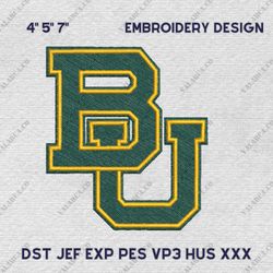 NCAA Baylor Bears, NCAA Team Embroidery Design, NCAA College Embroidery Design, Logo Team Embroidery Design, Instant Dow
