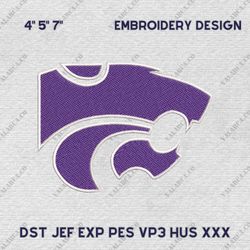 NCAA Kansas State Wildcats, NCAA Team Embroidery Design, NCAA College Embroidery Design, Logo Team Embroidery Design, In