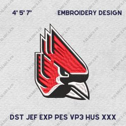 NCAA Ball State Cardinals, NCAA Team Embroidery Design, NCAA College Embroidery Design, Logo Team Embroidery Design, Ins