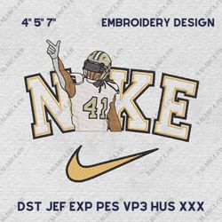 NFL Alvin Kamara, Nike NFL Embroidery Design, NFL Team Embroidery Design, Nike Embroidery Design, Instant Download