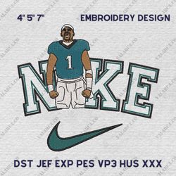 NFL Jalent Hurts, Nike NFL Embroidery Design, NFL Team Embroidery Design, Nike Embroidery Design, Instant Download
