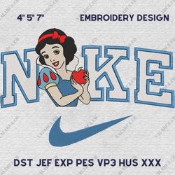Nike Valentine Snow White Embroidery Design, Valentine Couple Nike Embroidery Design, Snow White and the Frog Movie Nike