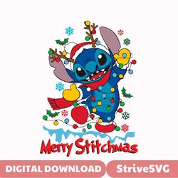 Merry Stitchmas Santa Vibe SVG