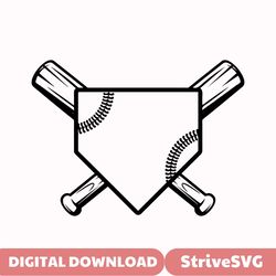 Home Plate Svg Png , Baseball Svg , Cross Bats Svg , Baseball Softball Svg , Baseball Mom Svg , Digital Download