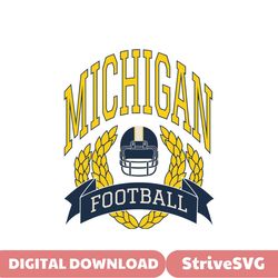 Retro Michigan Football NCAA SVG Graphic Design File