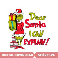 Retro Dear Santa I Can Explain SVG Cutting Digital File
