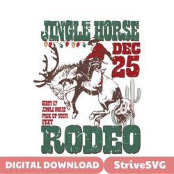 Cowboy Christmas Giddy Up Jingle Horse Rodeo SVG File