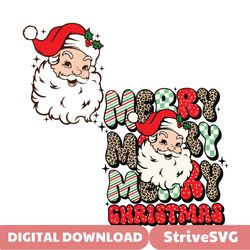 Retro Merry Merry Christmas SVG