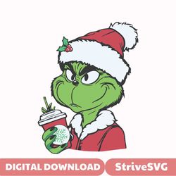 Grinch Boujee Christmas Santa Vibe SVG