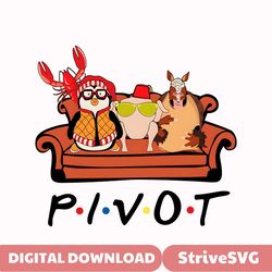 Pivot Retro TV Show Friends PNG