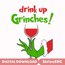 dink up grinch svg, Merry Grinchmas Svg, Cricut Digital Vector Cut File, Silhouette Digital File, Grinch Clipart Cut Fil