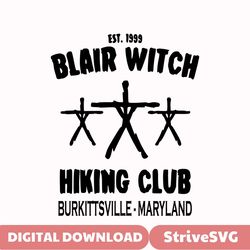 Blair Witch SVG, blair witch hiking club svg, 90s horror svg, 90s horror movie svg, halloween SVG, spooky png, horror sv