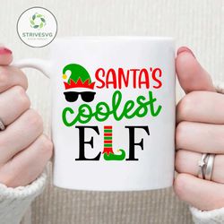 santa&39s coolest elf  instant digital download  svg, png, dxf, and eps files included! christmas, elf hat and feet