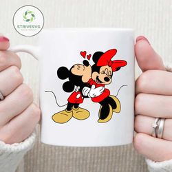 Mickey Mouse and Minnie Mouse kiss  LOVE  Digital Download SVG