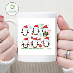 INSTANT Download. Christmas penguin svg cut files and clip art. Cp_1. Personal and commercial use.