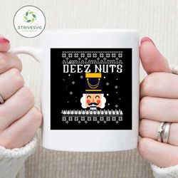 Deez Nuts Nutcracker Ugly Christmas Sweater Svg, Christmas Svg, Deez Nuts Svg