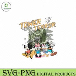Retro Mickey And Friends Tower Of Terror PNG