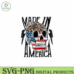 Made In America Skull July 4th PNG