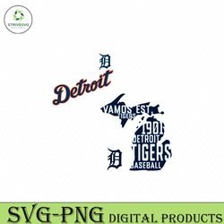 Retro MLB Detroit Tigers Baseball SVG