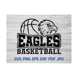 High School Eagles Basketball svg, Eagle Hawk Bird svg, Eagles mascot svg, Eagles School Spirit, Eagles Pride svg, Baske