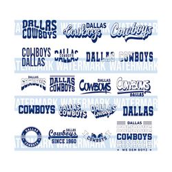 Cowboys SVG Bundle, Cowboys Typography, Silhouette, Cricut File, Cutfile, Dallas SVG Package Typography, American Footba