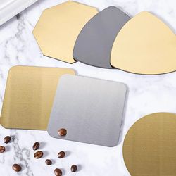 Cup Coaster Placemat Metal Mat - Unique Nordic Home Decor for Dining Table Props and Kitchen Decoration
