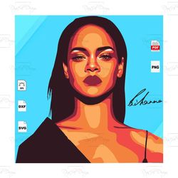 Rihanna svg, Black Girl Svg, Rihanna vector, Rihanna portrait, Rihanna shirt, Rihanna art, Rihanna design, Rihanna wallp