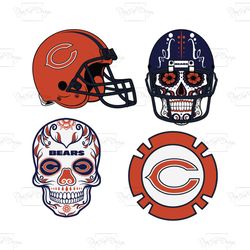 Chicago Bears Svg Bundle, Sport Svg, Chicago Bears Svg, Chicago Bears Skull Svg, Bears Svg, Chicago Bears Logo, NFL Svg