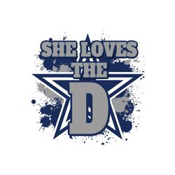 She Loves The D Dallas Cowboys Logo Svg