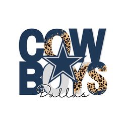 Leopard Pattern Dallas Cowboys Svg Digital Download