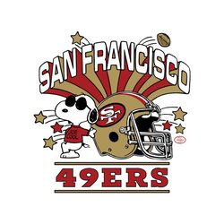 Funny Snoopy San Francisco 49ers Helmet Svg