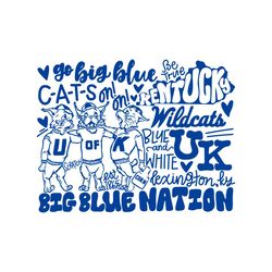 Vintage Distressed Kentucky Wildcats Big Blue Nation Svg