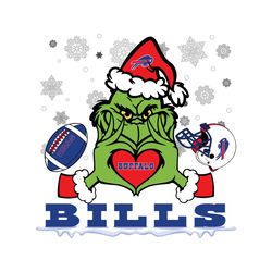 Grinch Love Buffalo Bills Football Helmet Svg