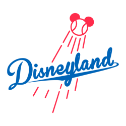 Disneyland LA Dodgers Mickey Mouse Baseball SVG