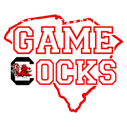 South Carolina Gamecocks Team Basketball Legend Map Svg