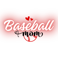 Baseball Mom Heart Svg Digital Download