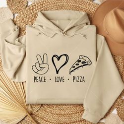 -Peace Love Pizza SVG, Pizza Lover SVG
