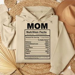 Mom Nutrition Facts SVG, Mom Life SVG