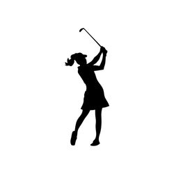 Girl Golfer SVG, Girl Golfer Clipart, Girl Golfer Silhouette Cut File, Girl Golfer Svg Jpg Eps Pdf Png Dxf Download SC10